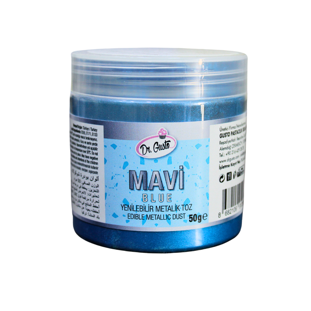 Dr. Gusto Edible Metallic Dust – Blue (50g)