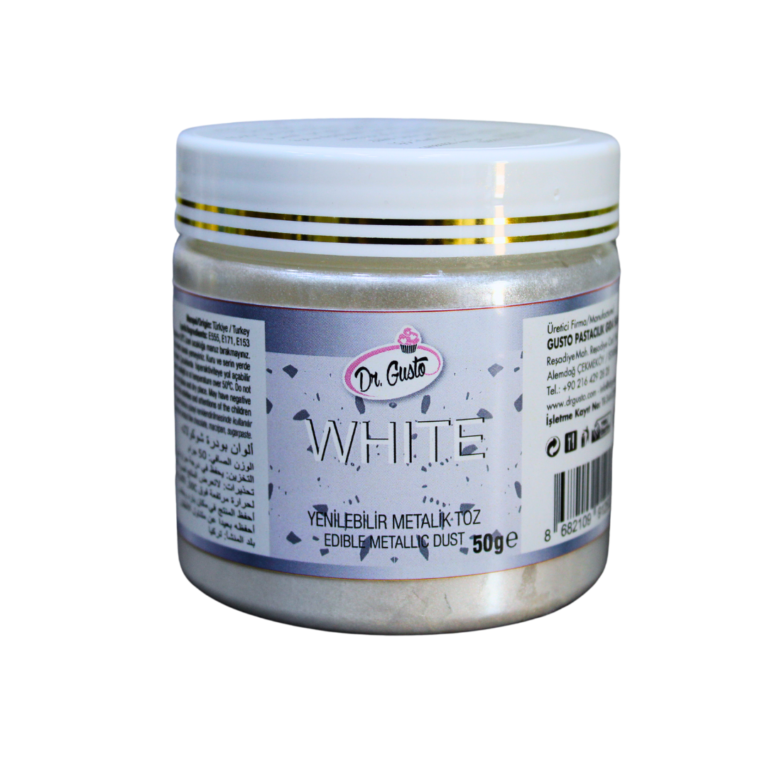 Dr. Gusto Edible Metallic Dust – White (50g)