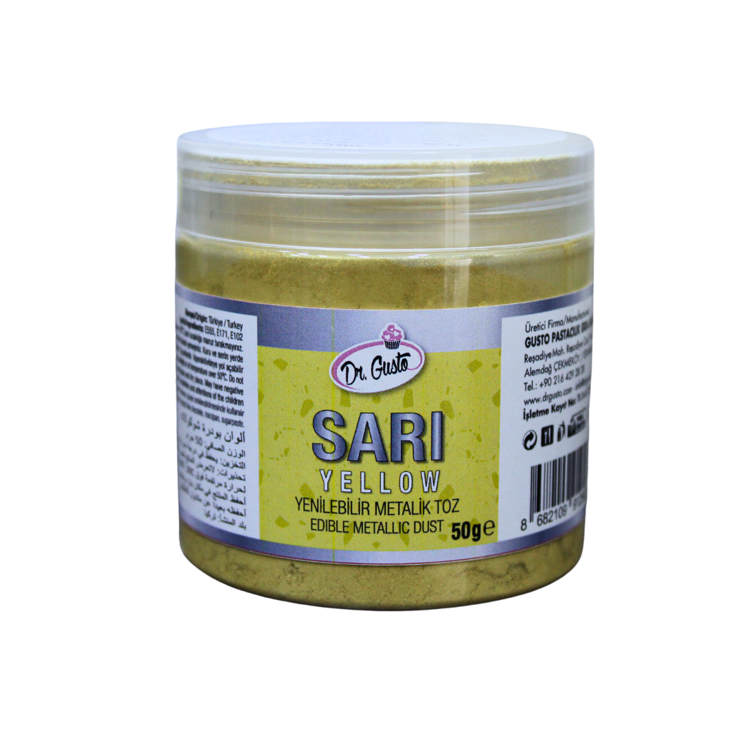 Dr. Gusto Edible Metallic Dust – Yellow (50g)