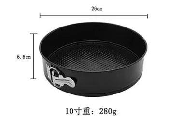 on-Stick Round Carbon Steel Cake Pan – Leakproof Baking Mold with Removable Bottom