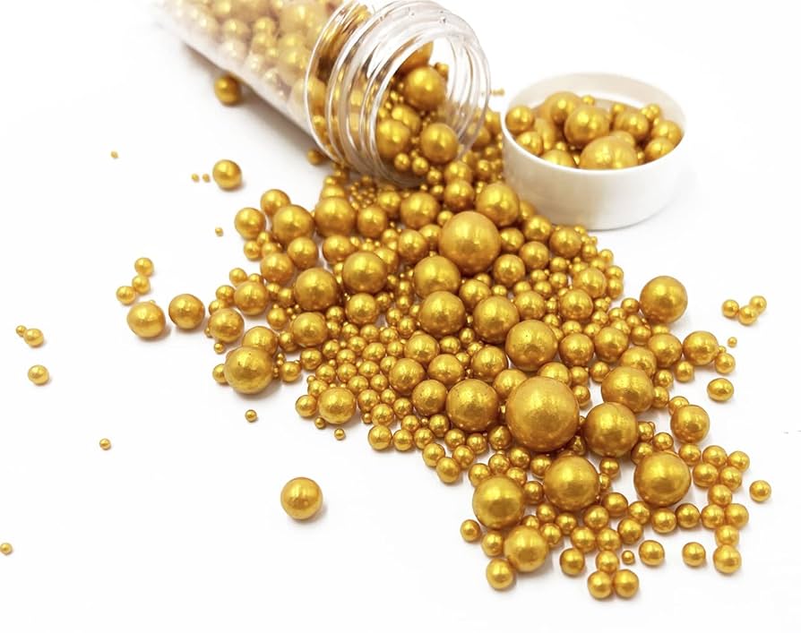 Edible Gold Sugar Balls