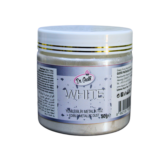 Dr. Gusto Edible Metallic Dust – White (50g)