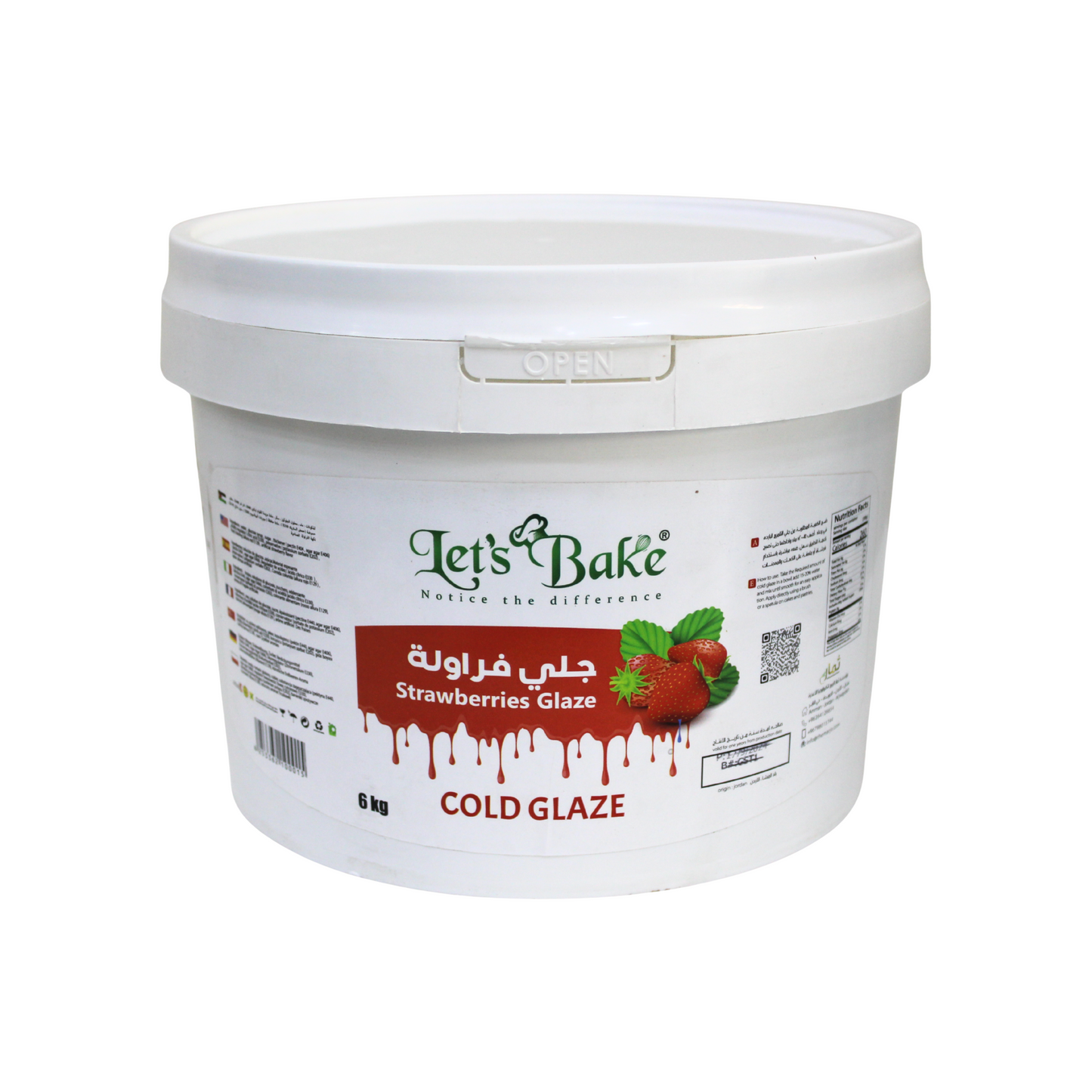 Let’s Bake Strawberry Cold Glaze – 6kg