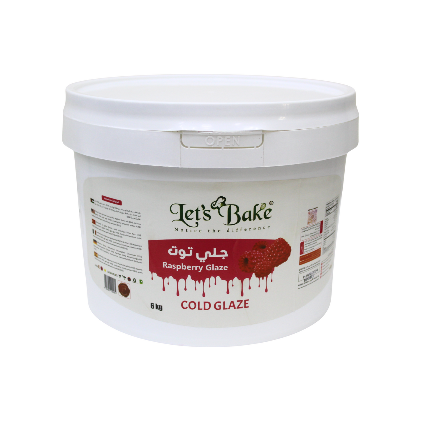 Let’s Bake Raspberry Cold Glaze – 6kg