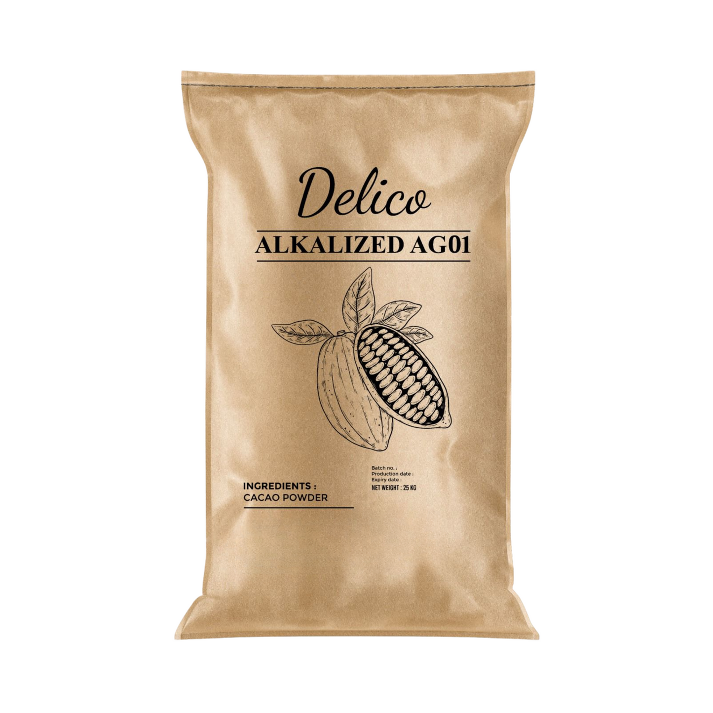 Delico Alkalized Cocoa Powder AG01 – 25KG