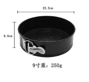 on-Stick Round Carbon Steel Cake Pan – Leakproof Baking Mold with Removable Bottom