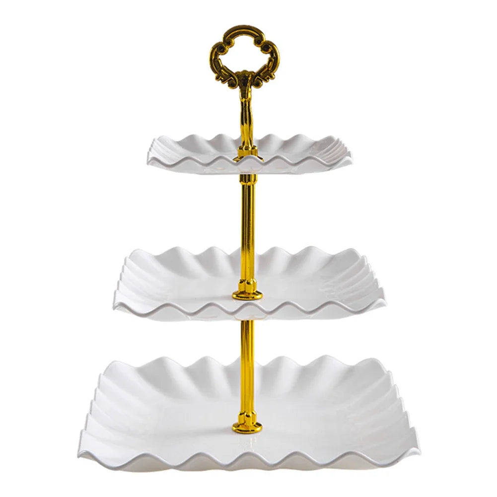 Three-Layer Snack & Cake Display Stand – Wedding & Party Serving Rack