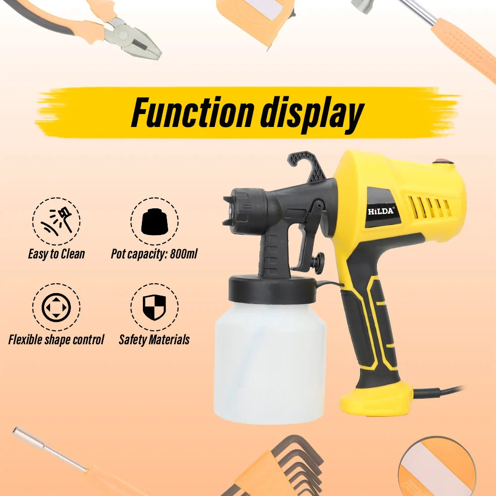 Electric Spray Gun – Adjustable Flow Paint Sprayer for Home, Car & DIY