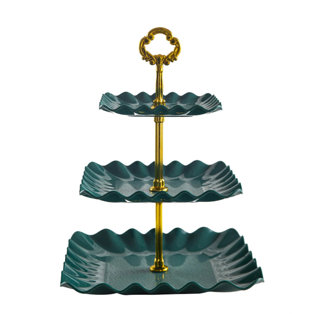 Three-Layer Snack & Cake Display Stand – Wedding & Party Serving Rack