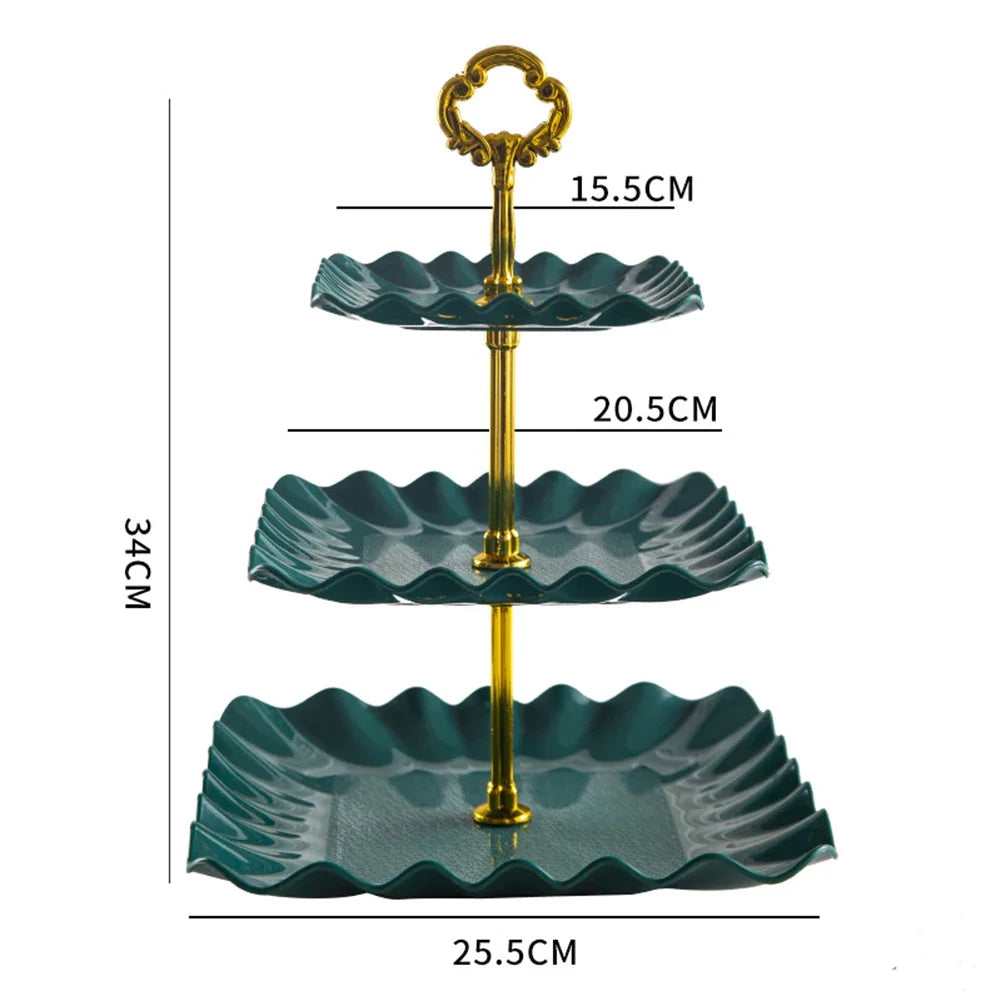 Three-Layer Snack & Cake Display Stand – Wedding & Party Serving Rack