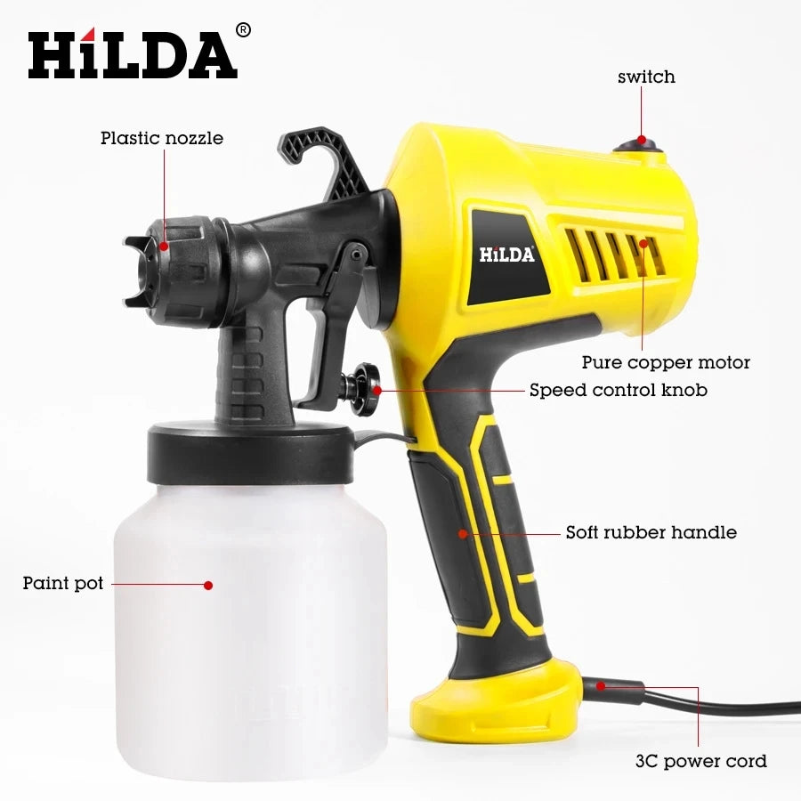 Electric Spray Gun – Adjustable Flow Paint Sprayer for Home, Car & DIY