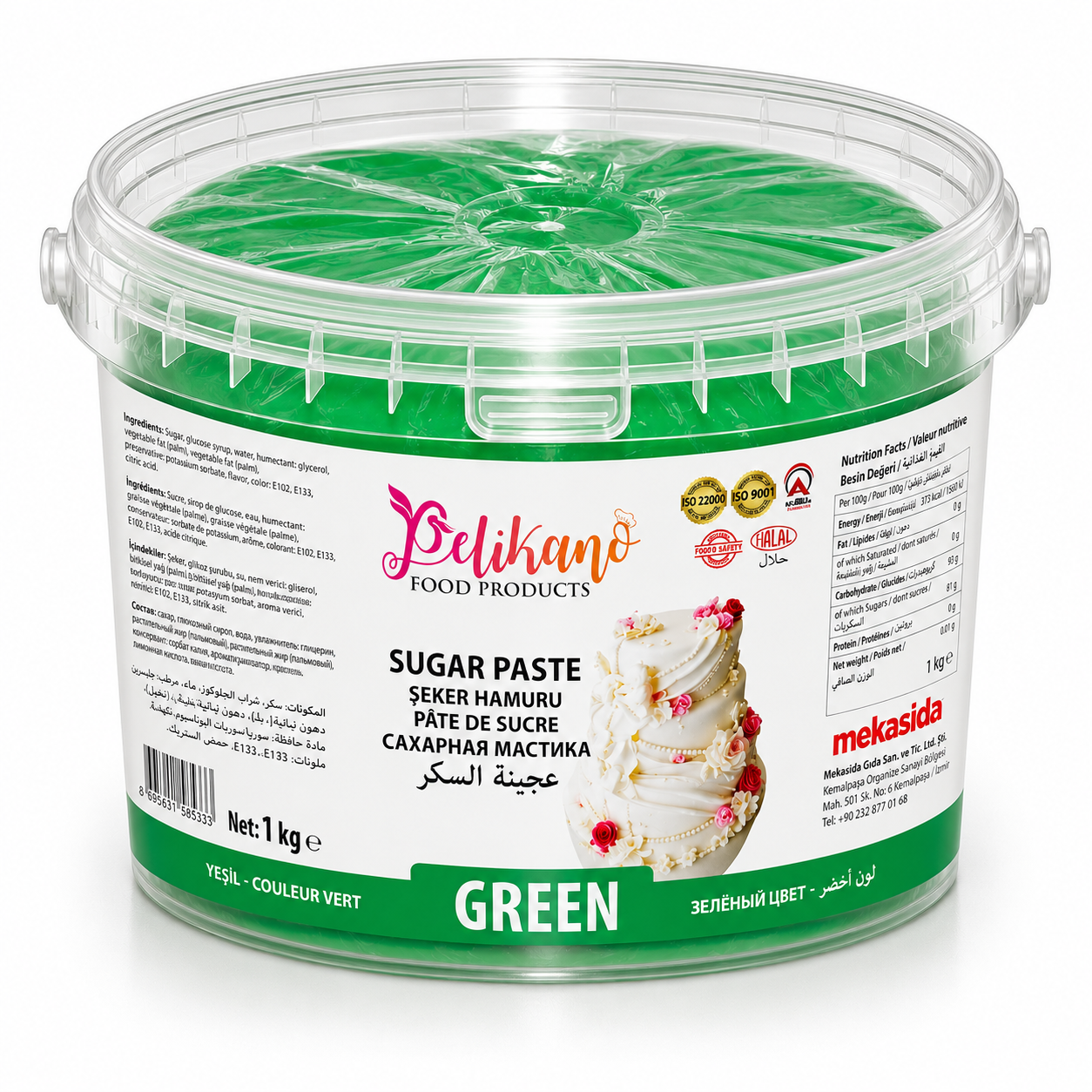 Pelikano Green Sugar Paste – 1kg