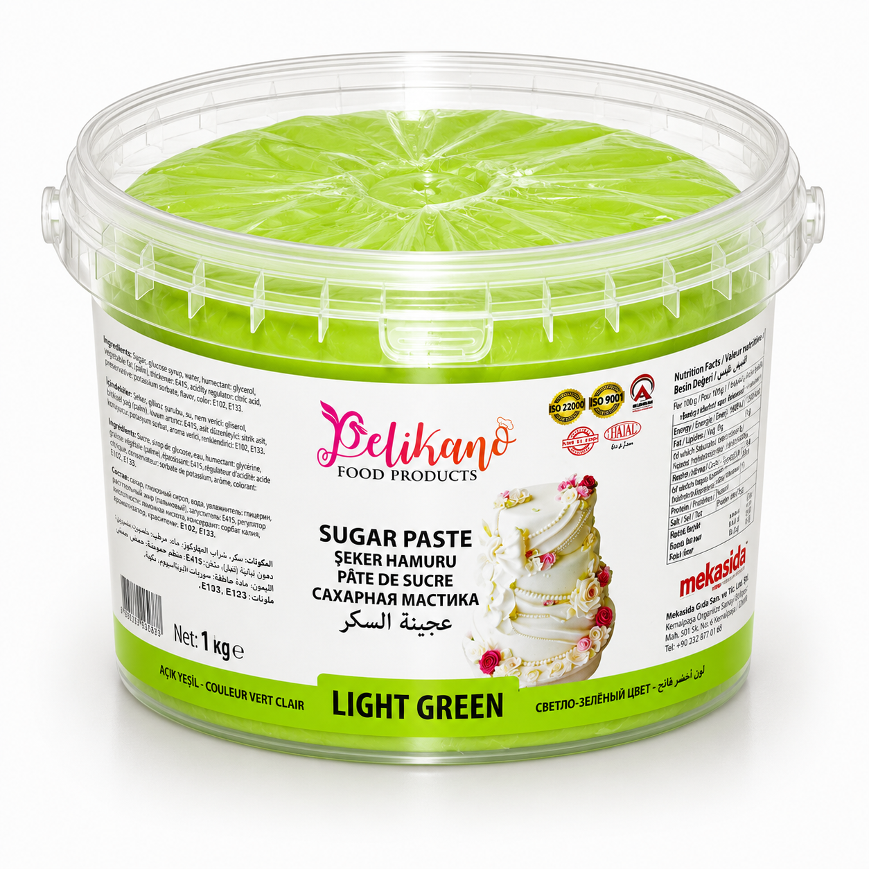 Pelikano Light Green Sugar Paste – 1kg
