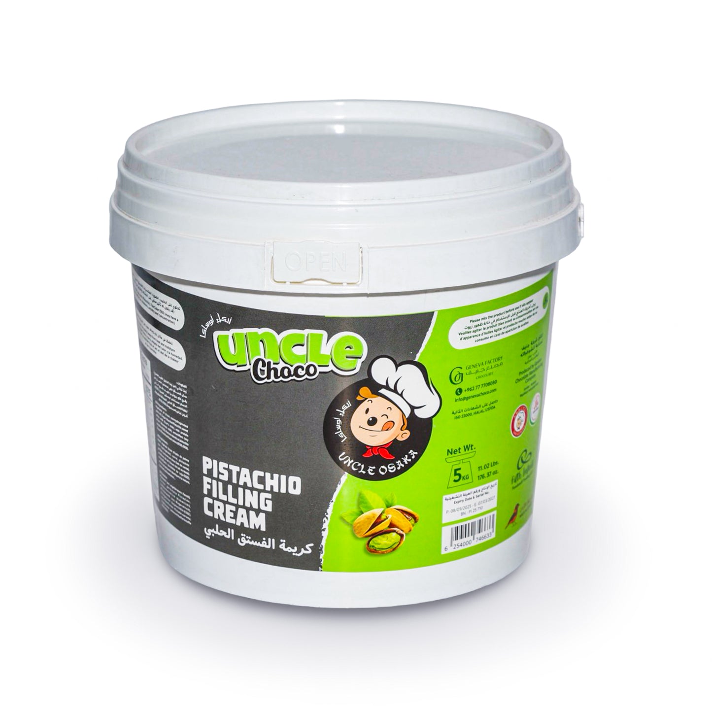 Uncle Choco Pistachio Filling Cream 5kg